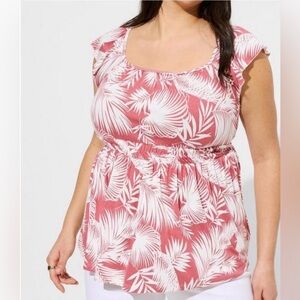 Torrid Super Soft Square Neck Cinched Waist Babydoll Tank Women’s Size 2X New